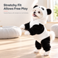 Cute Panda Pet Jumpsuit Warm Lined Autumn Winter Four-Legged Clothes for Small Dogs and Cats
