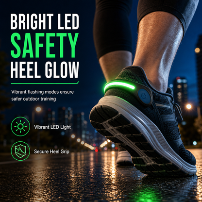 LED Glowing Shoe Clip Light Flashing Safety Warning Light for Night Running and Cycling