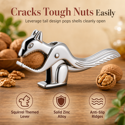 Squirrel Shaped Zinc Alloy Nutcracker Multifunctional Walnut and Nut Cracker Tool